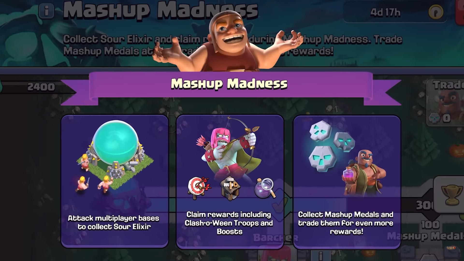 Clash of Clans Clashoween Event Mashup Madness Rewards