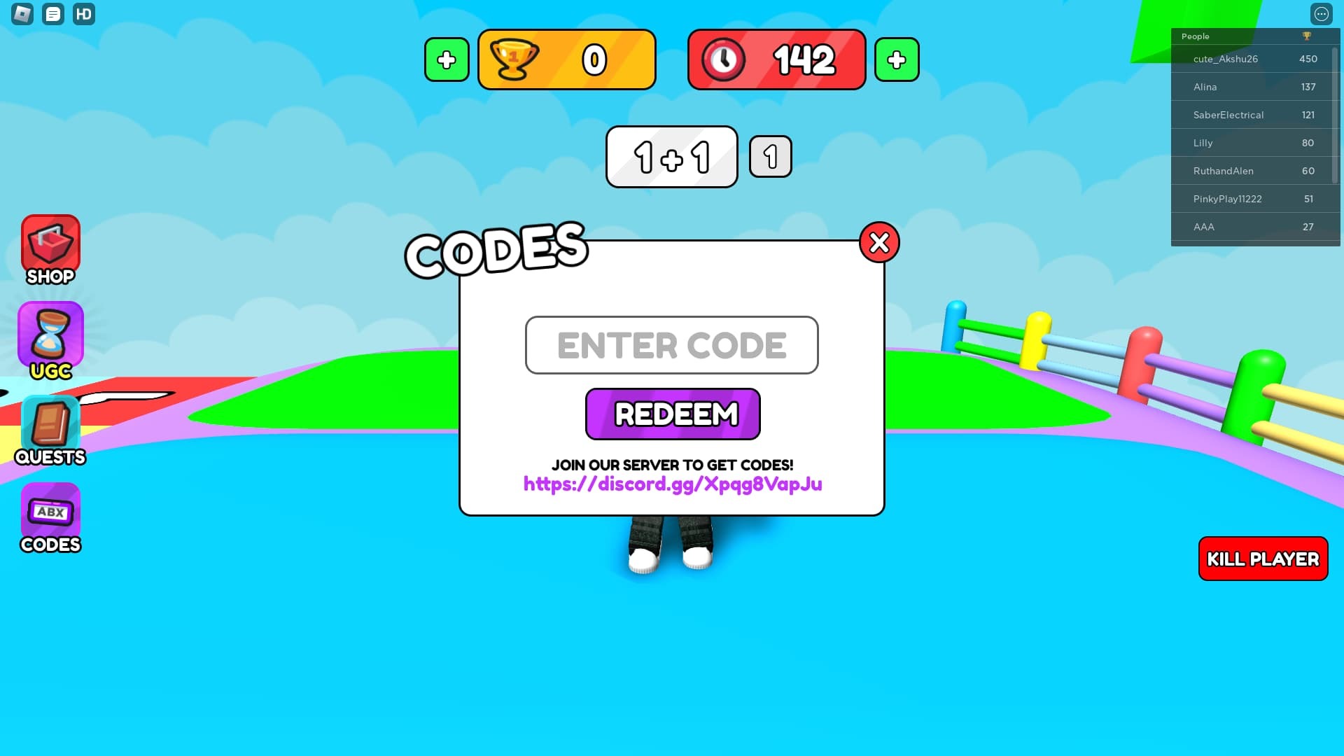 Math Block Race codes