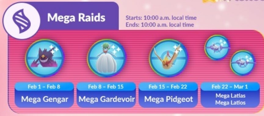 Pokémon GO February 2023 Content Update Mega Raids Guide Niantic