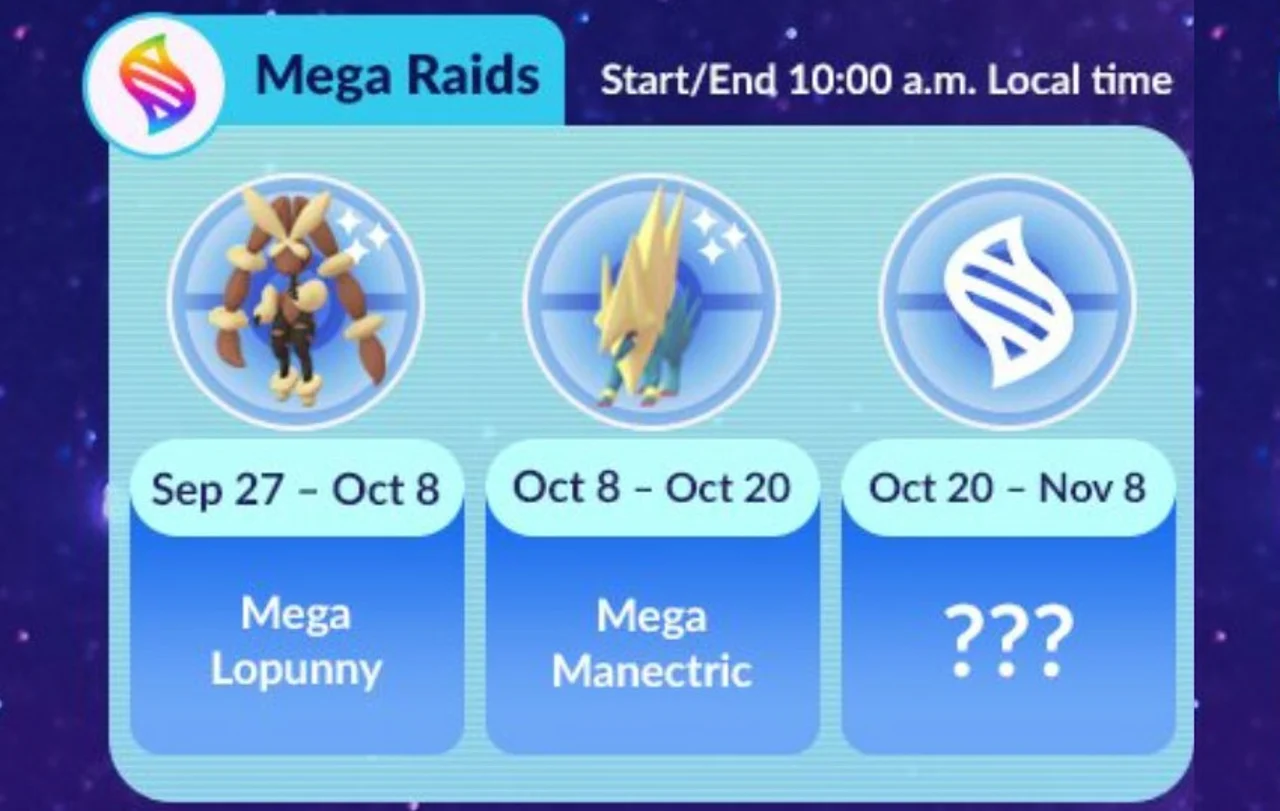 Pokémon GO October Content Update Mega Raids Niantic