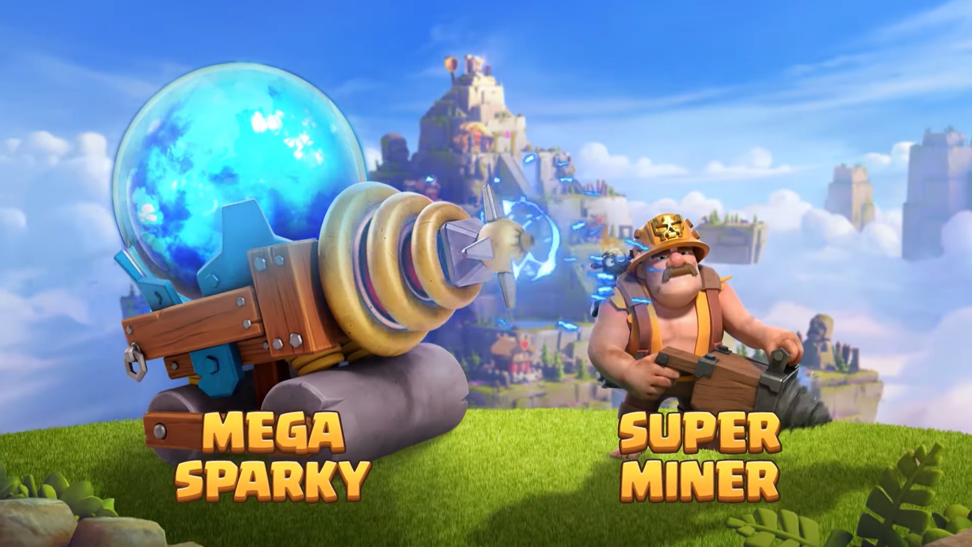 Clash of Clans Clan capital Mega Sparky Super miner troops