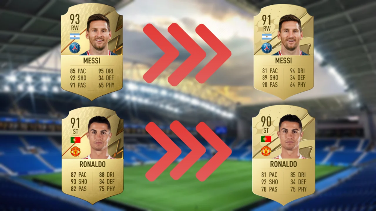 Messi Ronaldo Rating FIFA 23