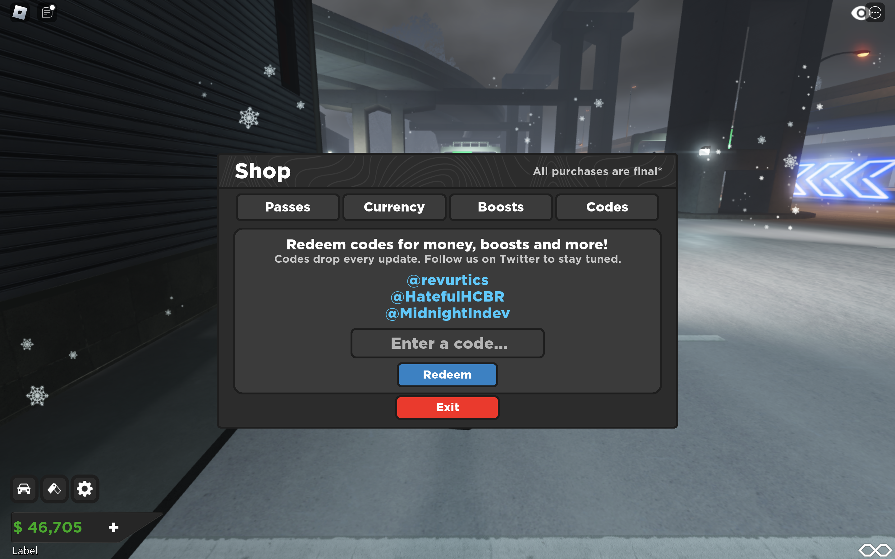 Midnight Chaser how to redem codes