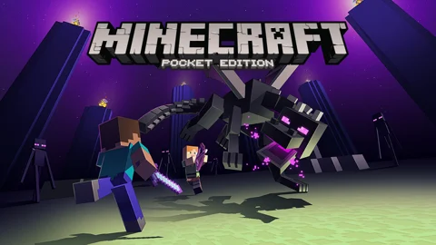 Minecraft Pocket Edition Ender Dragon Key Art