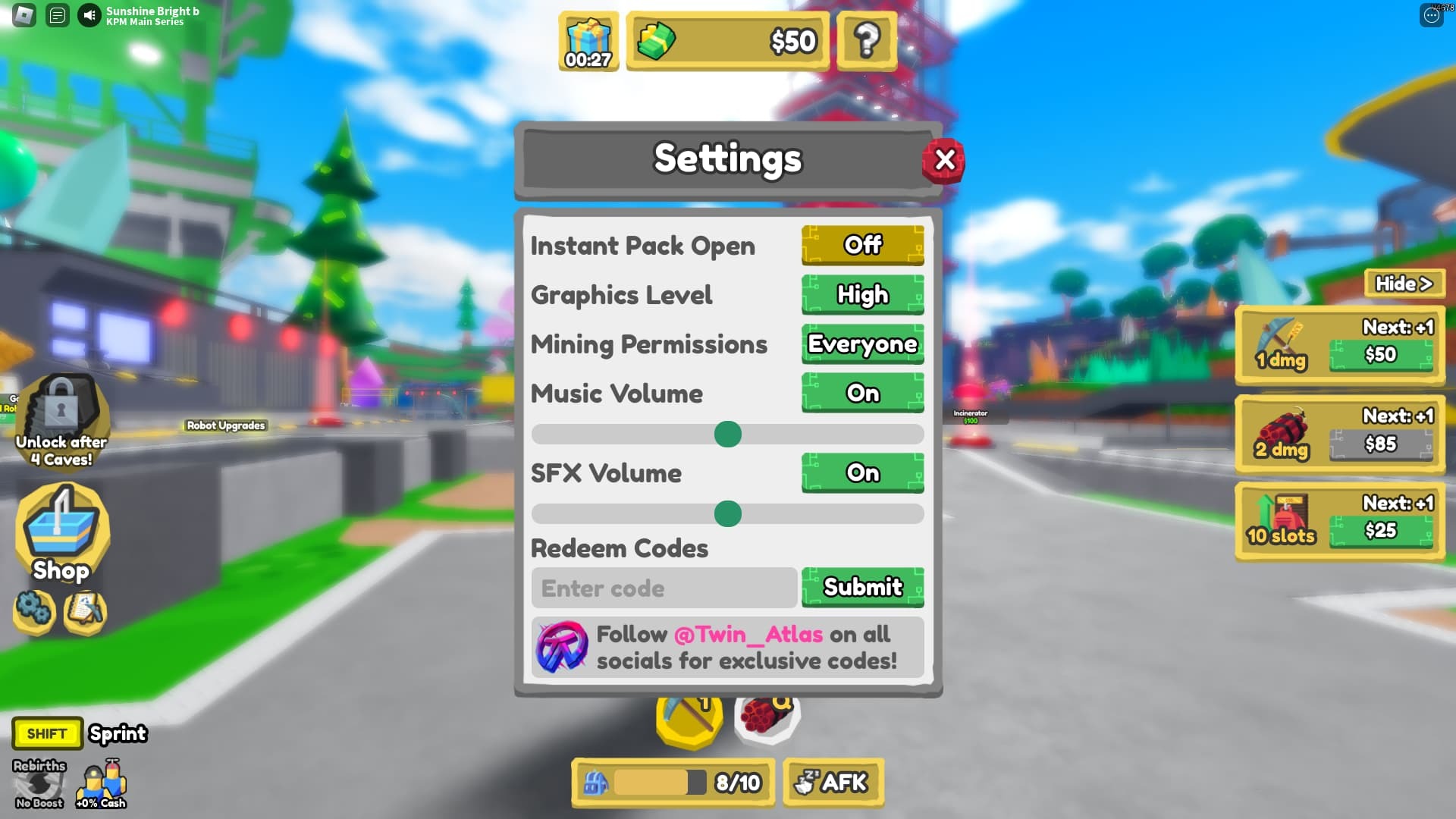 Mining Factory Tycoon Redeeming Codes