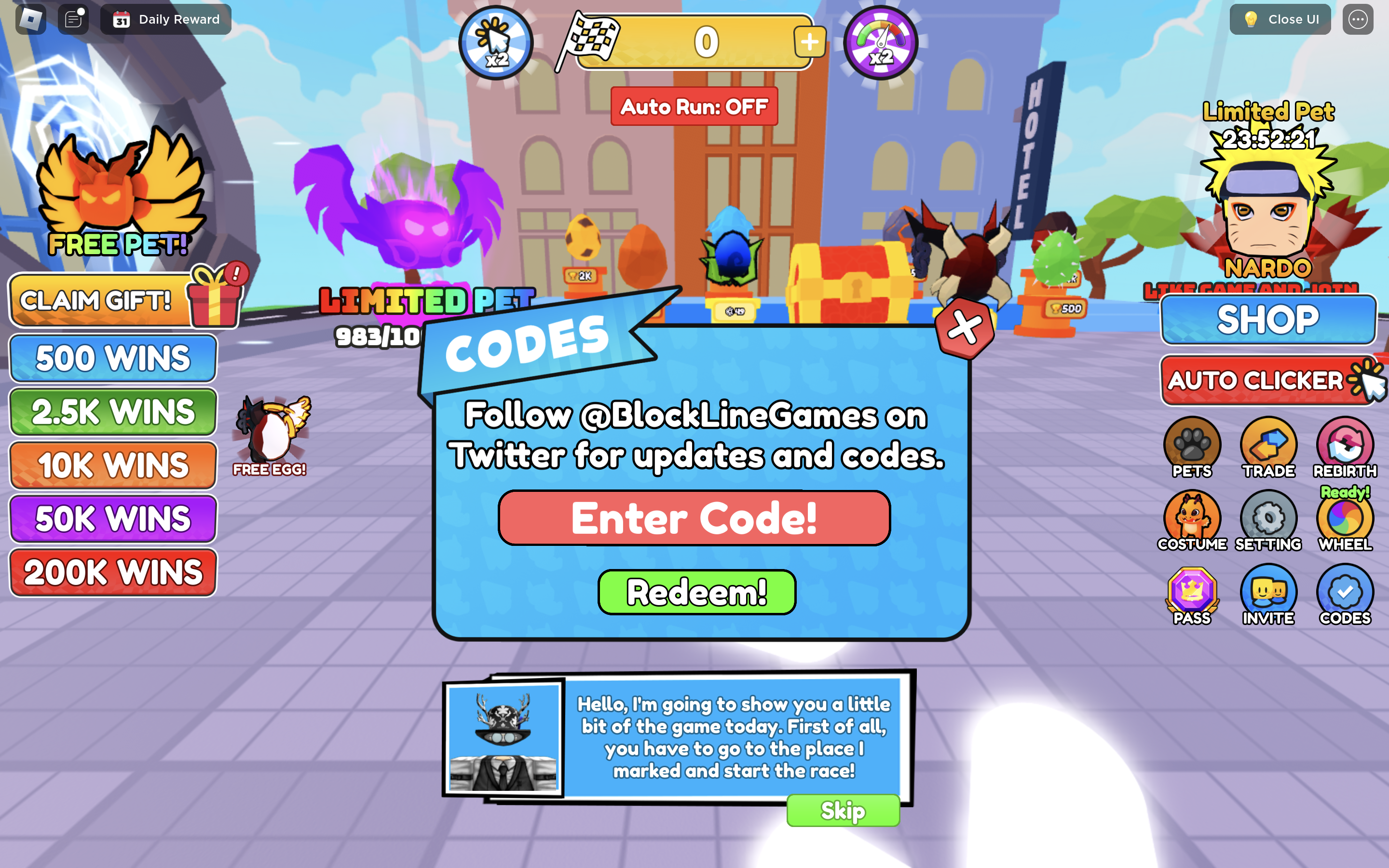 Monster Race Simulator redeem codes