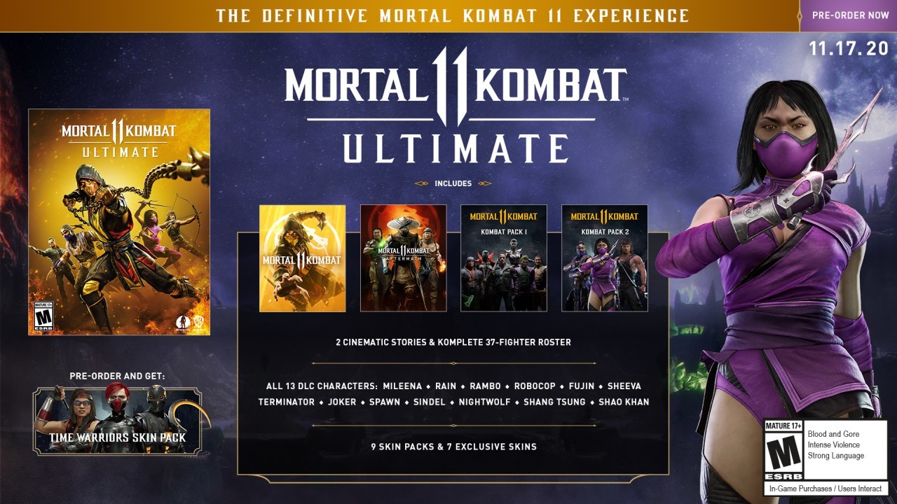 The contents of the Mortal Kombat 11 Ultimate Edition at a glance.