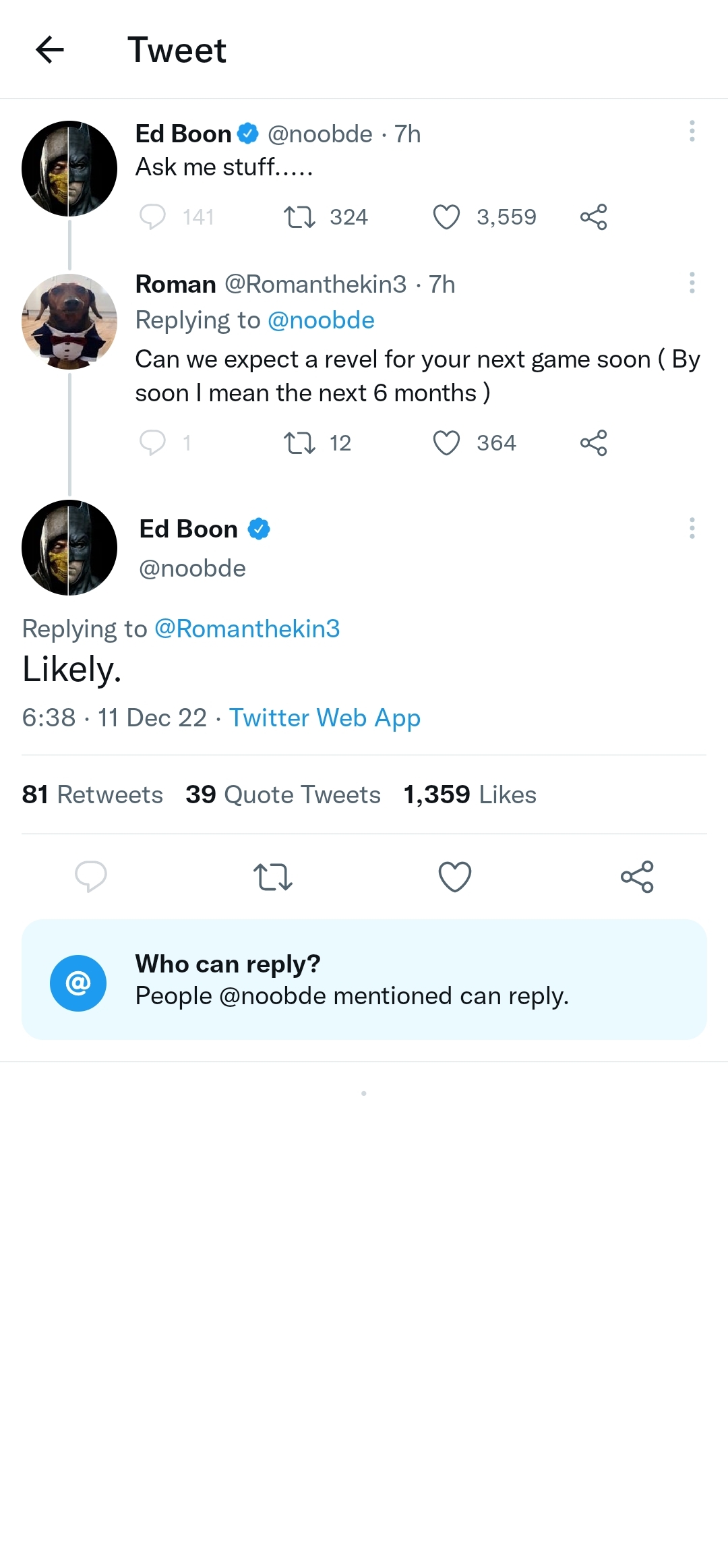 Ed Boon on Twitter