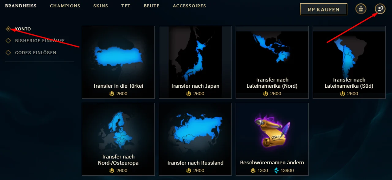 Namen ändern in LoL