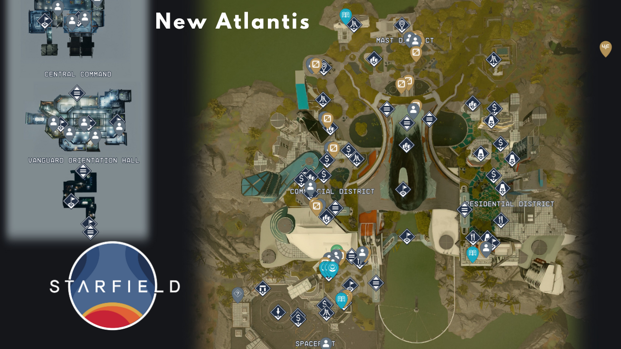 Mapa interactivo de Starfield New Atlantis