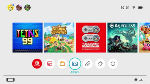 Nintendo Switch new menu