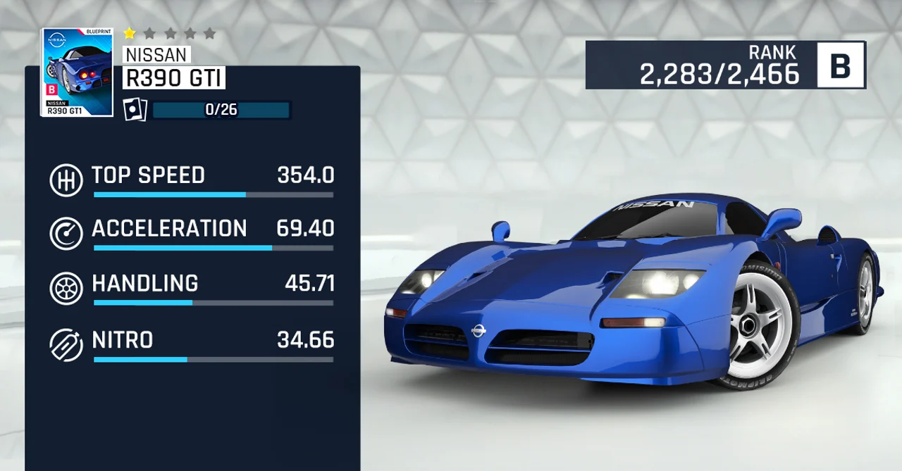 Asphalt 9 Around the World Season New Cars Nissan R390 GT1 Gameloft