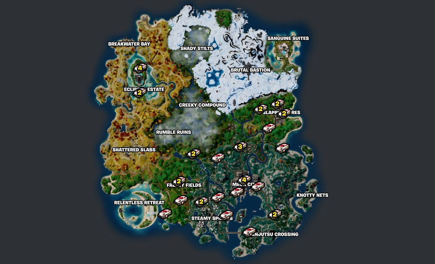 Nitro Fang Locations