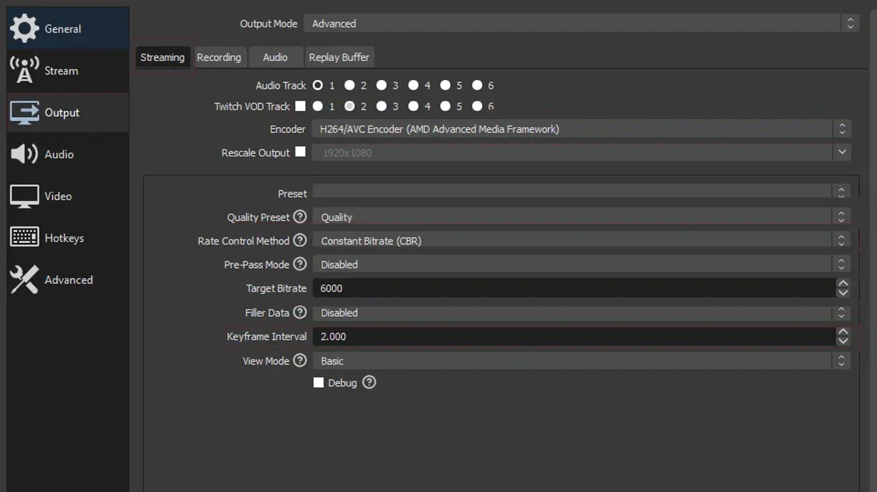 Valorant OBS Studio Streamlabs Settings