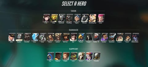 Overwatch Hero Select