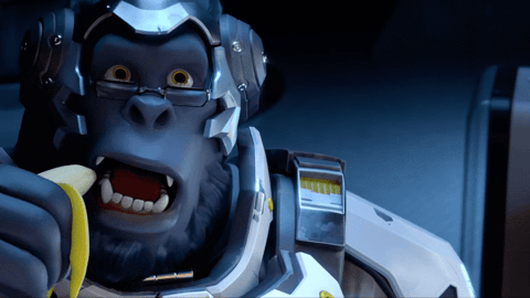 Overwatch Winston Eating Fruit