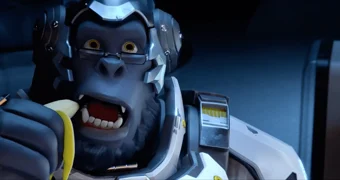 Overwatch Winston Eating Fruit