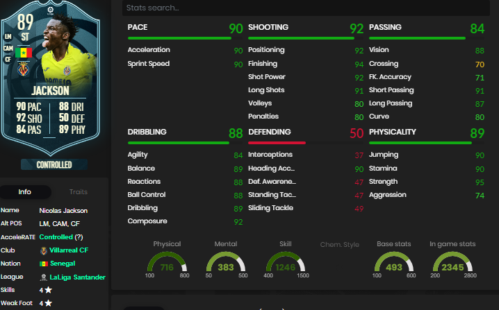 FUT 23 POTM La Liga Nicolas Jackson