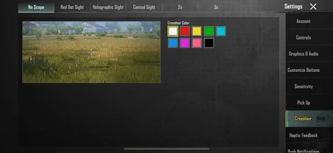 PUBG Mobile Best Crosshair Color White