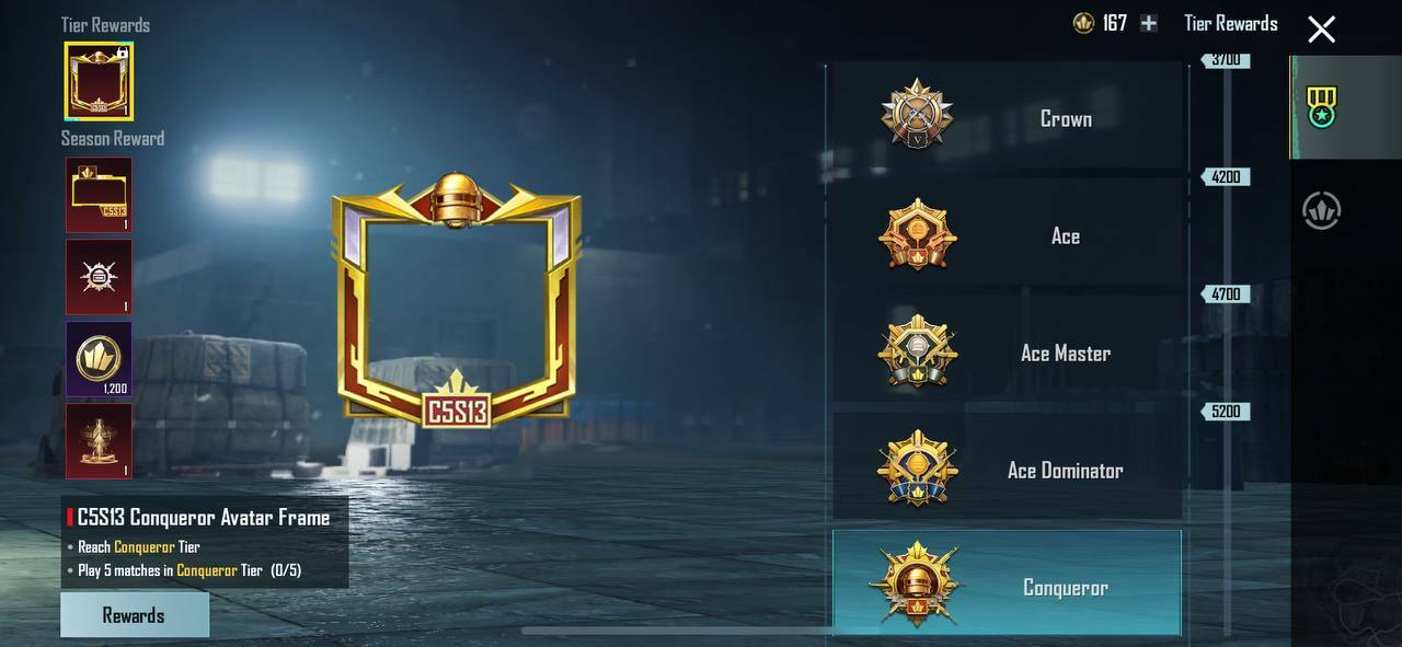 PUBG Mobile Rank Rewards