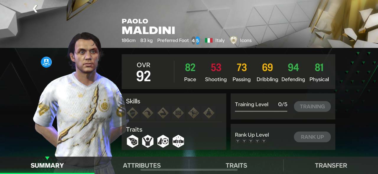 Best Defender EA Sports FC Mobile Paolo Maldini