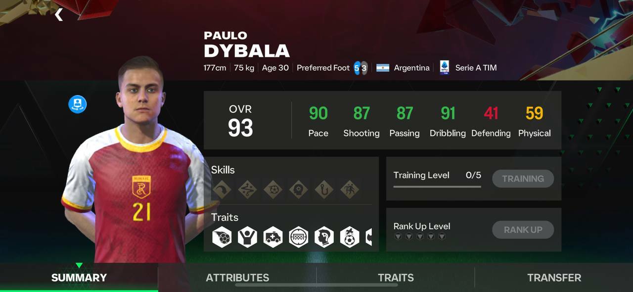 paulo dybala 93 fc mobile