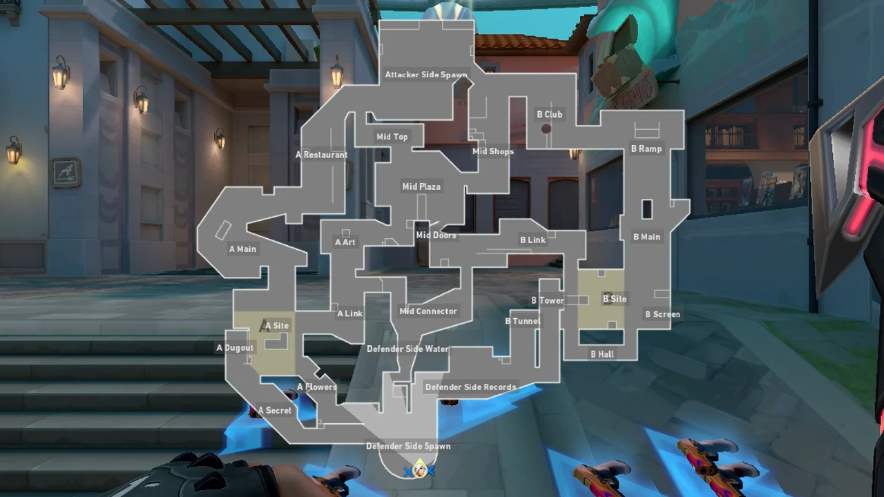 Pearl: Vista general del mapa y todos los callouts