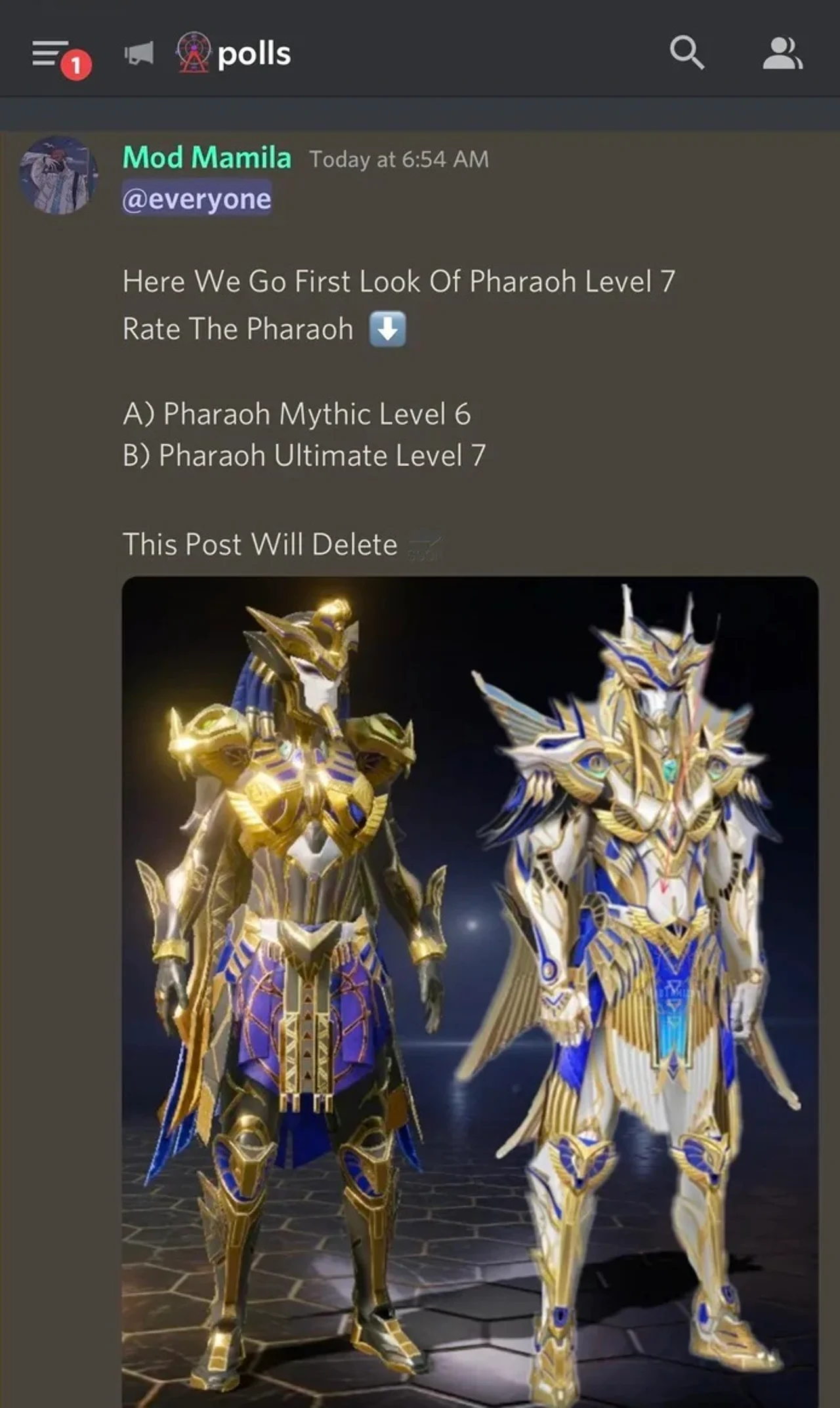 This is what the NEW Pharaoh x Suit will look like!