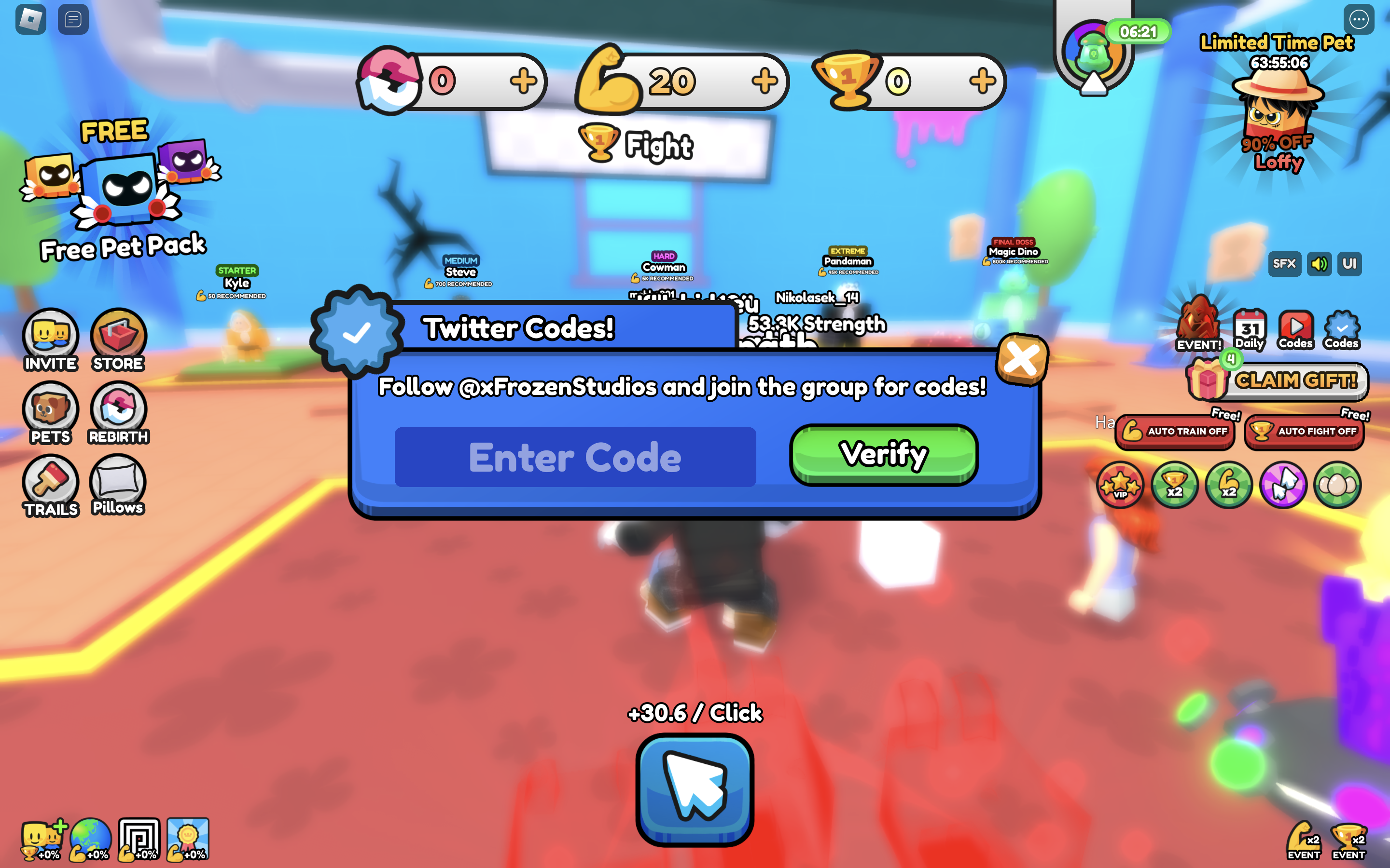 Pillow Fighting Simulator redeem codes