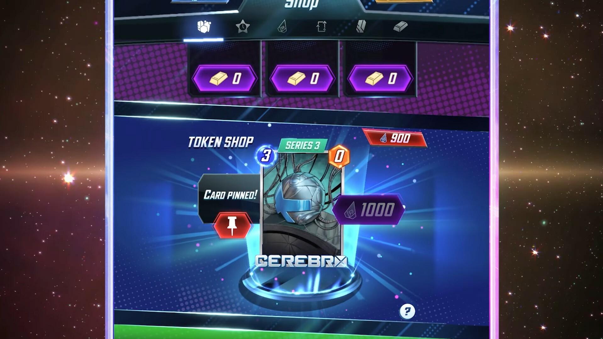 Pinned Card Marvel Snap
