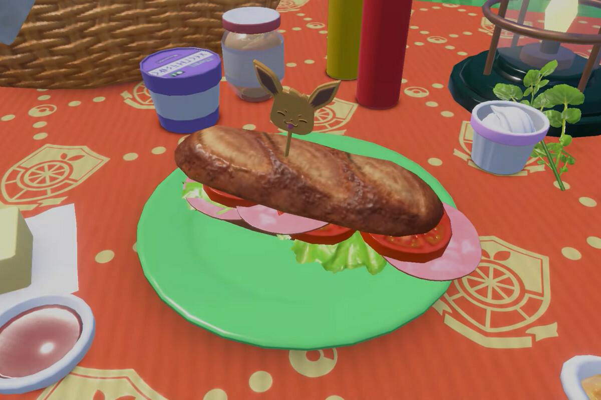 Pokemon Scarlet and Violet Ham Sandwich