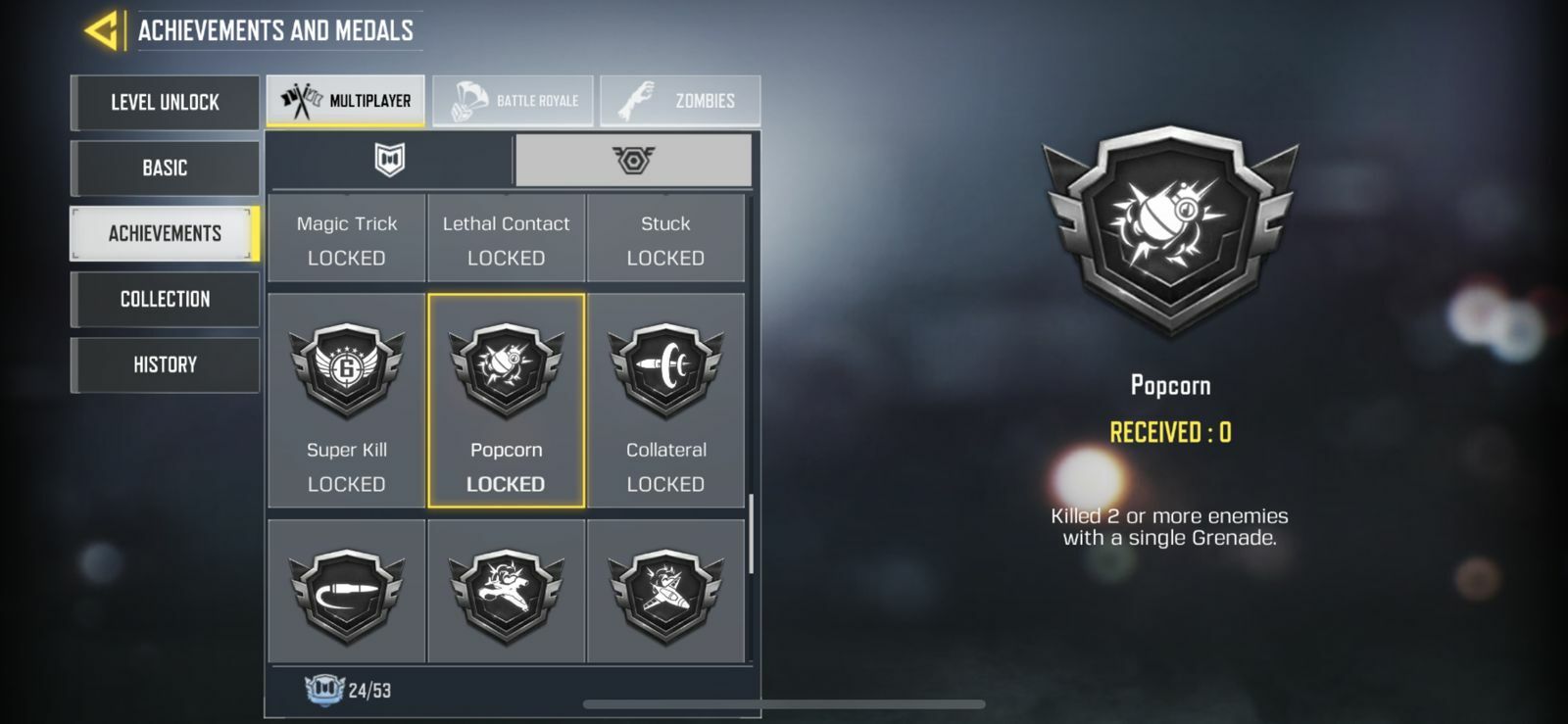 COD Mobile Popcorn Medal