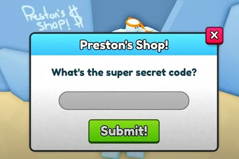 Preston Shop Super Secret Code