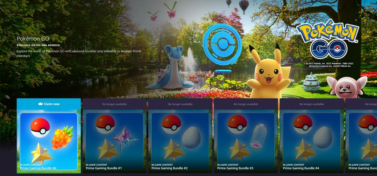 Amazon Prime Gaming Rewards Pokémon GO Niantic Guide