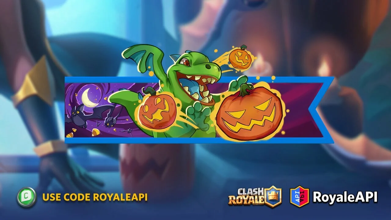 Clash Royale Season 40 October 2022 Pumpkin Barrage with This is Clash-O-Ween Battle banner supercell