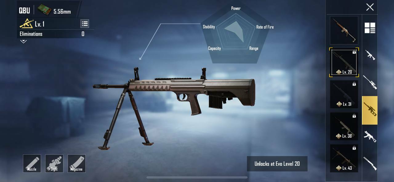 QBU weapon stats