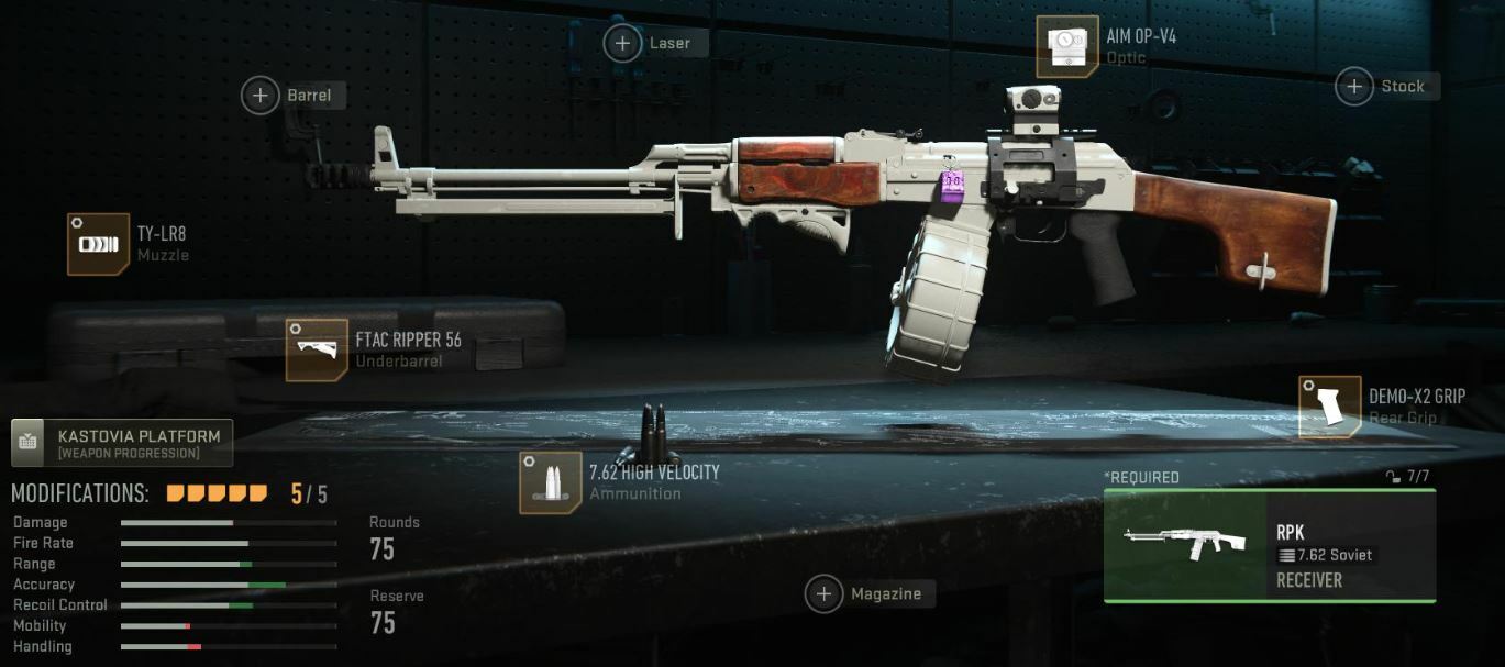 RPK warzone 2 meta season 5 reloaded