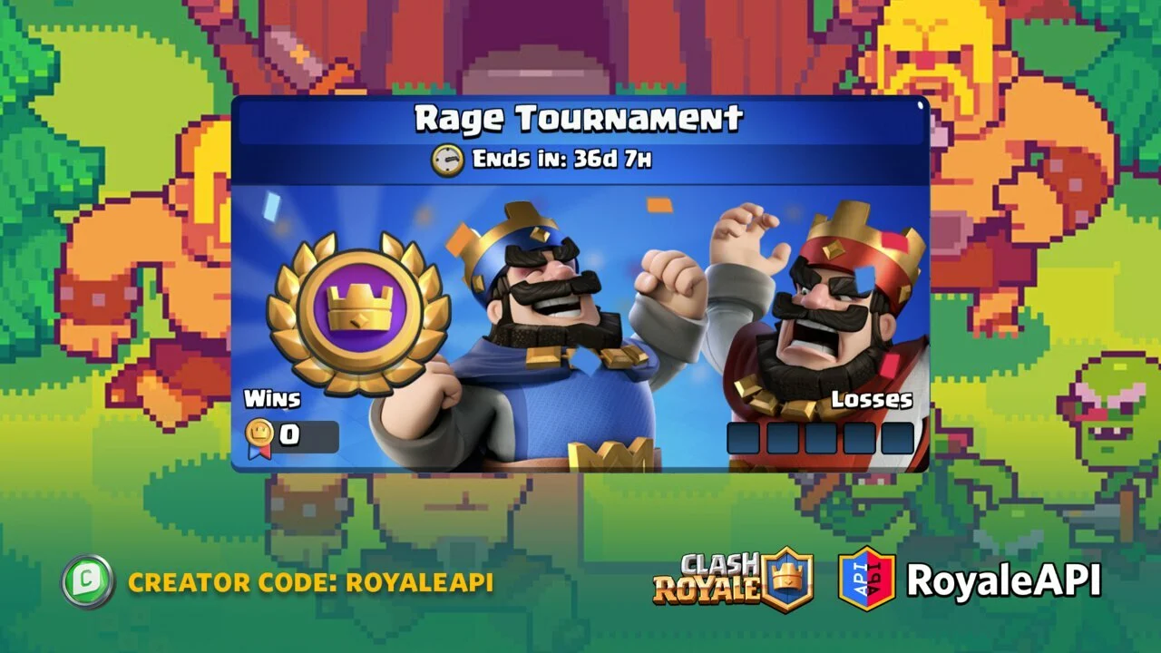 Rage Tournament is making a comeback in Clash Royale! Supercell RoyaleAPI