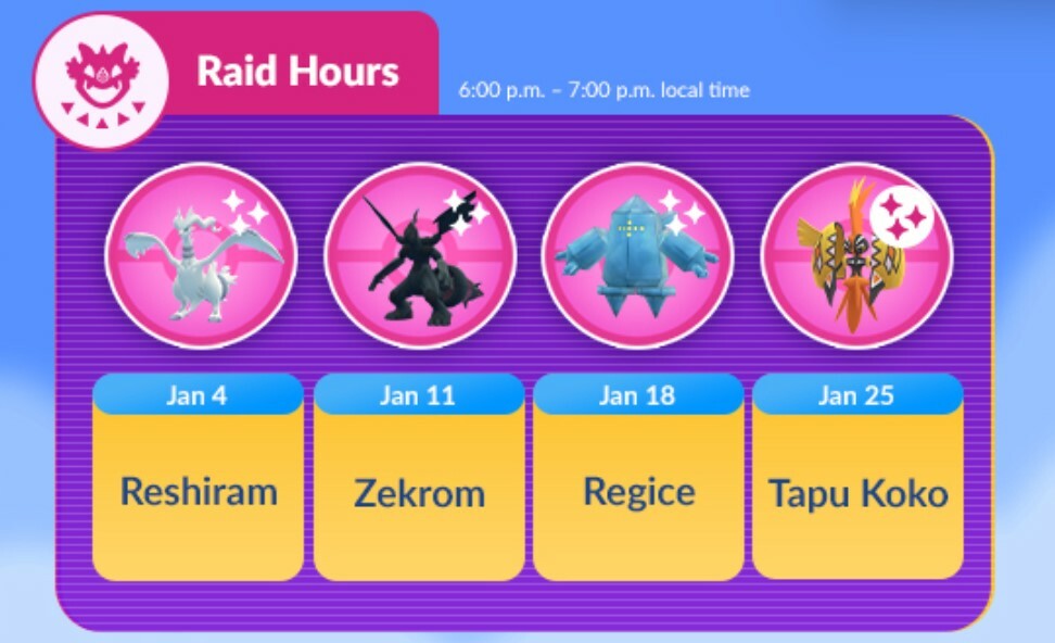 Pokémon GO Raid Hours January Content Update Guide Niantic