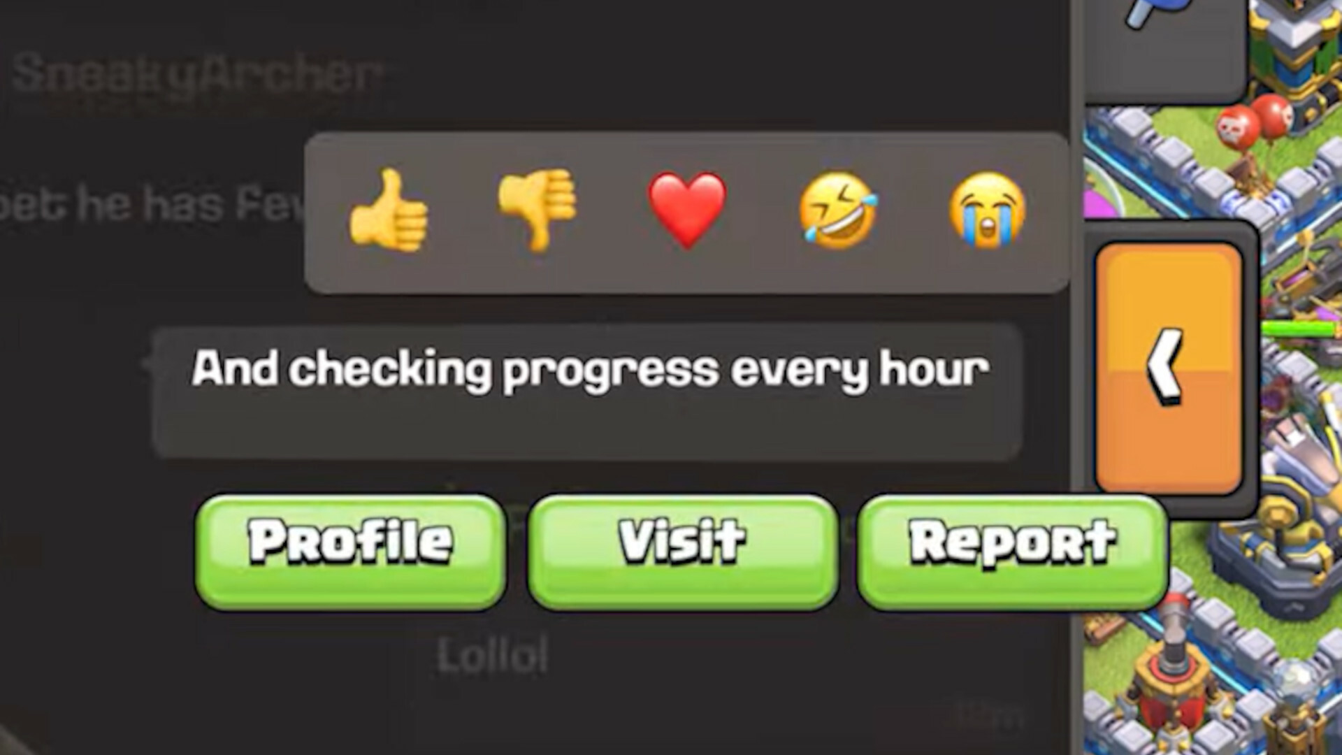 Reaction Messages Clash Of Clans