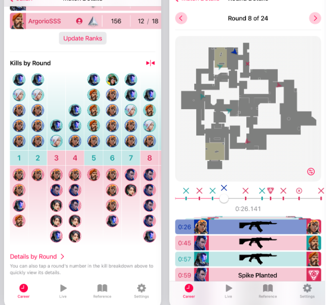 Recon Bolt Match Stats