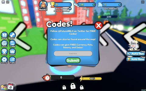 Redeem Codes In Sprinting Simulator