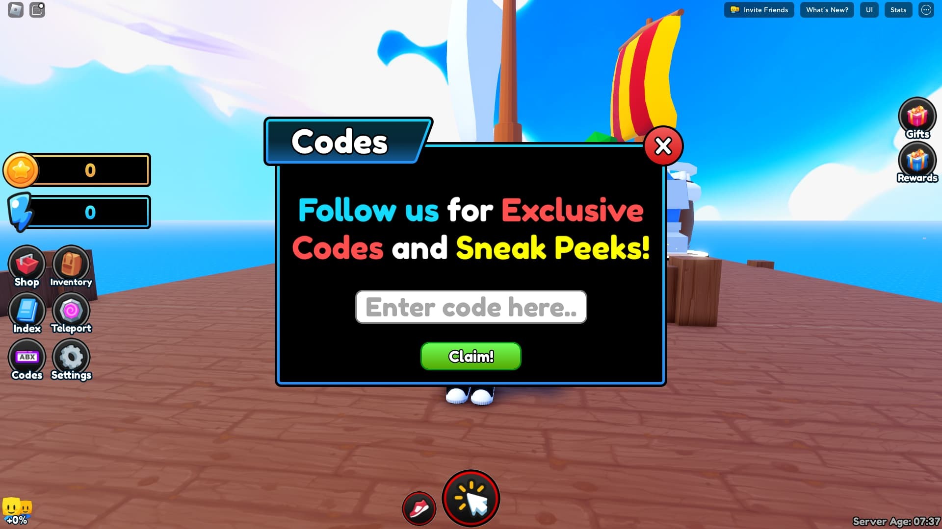 Redeem codes Free Anime Infinity