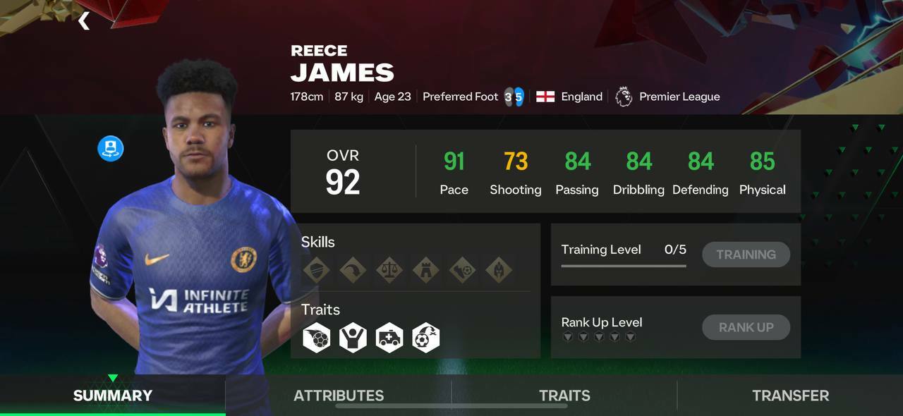 recee james 92 fc mobile