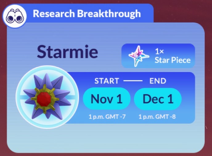 Pokémon GO November 2022 Content update research breakthrough event Guide Niantic