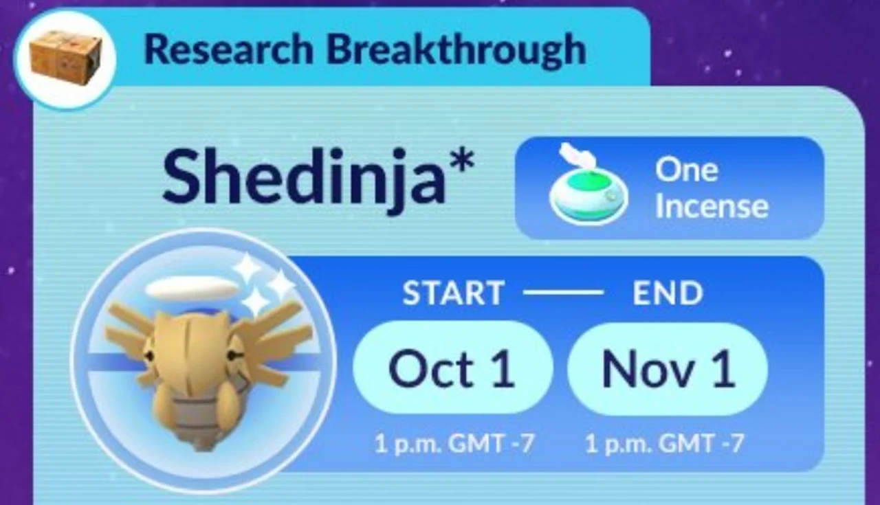 Pokémon GO Research Breakthrough Event Shedinja Niantic