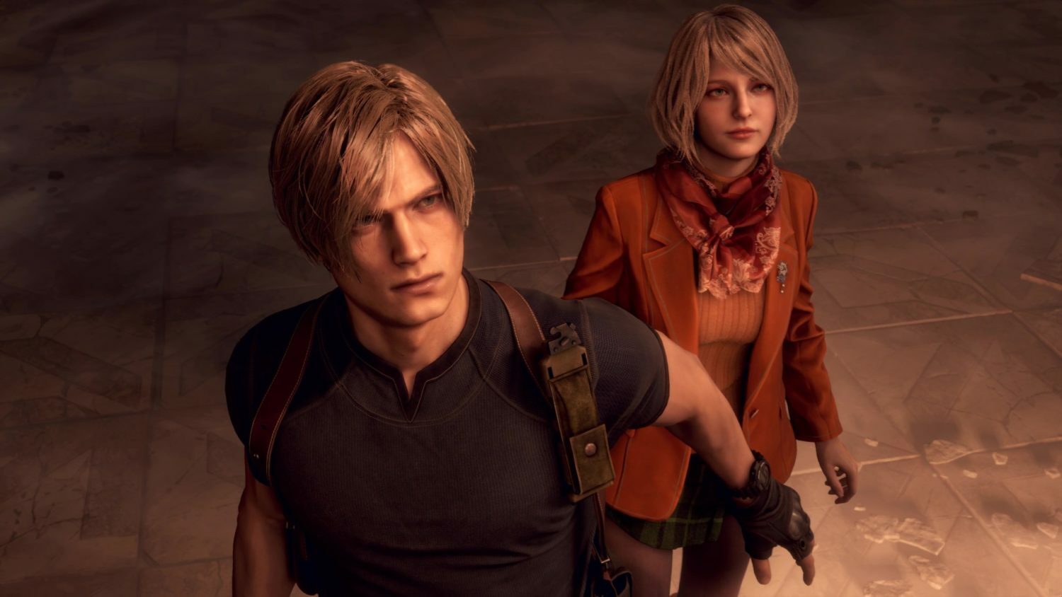 Leon and Ashley in Resident Evil 4 Remake