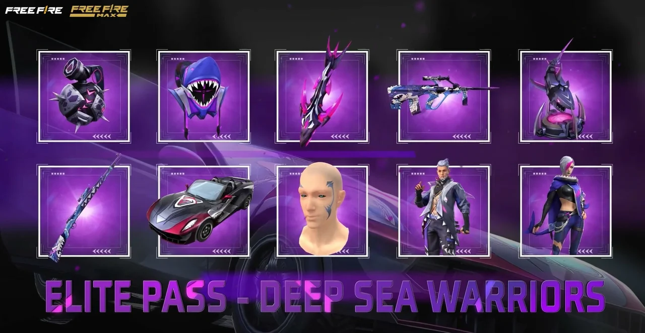 Garena Free Fire Deep Sea Warriors Elite Pass Rewards