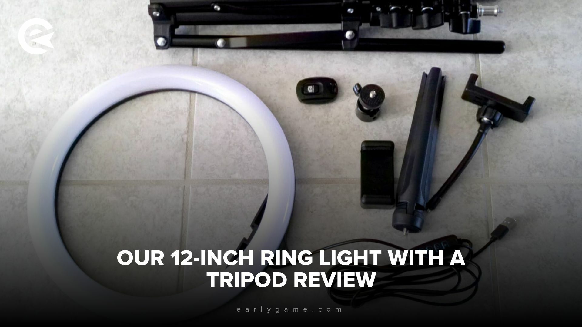 The 12-inch ring light with a tripod review.