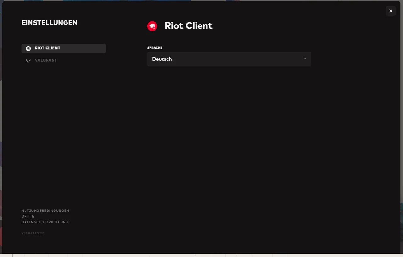 Riot Client Settings